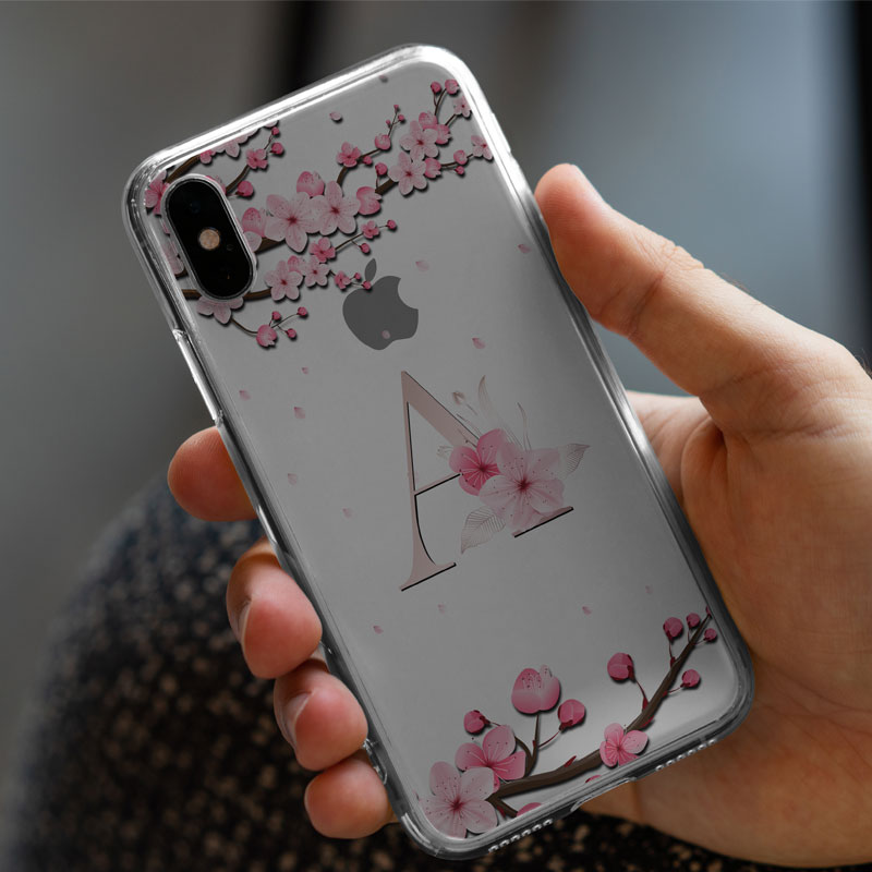 Cherry-Blossom-Monogram-Phone-Case