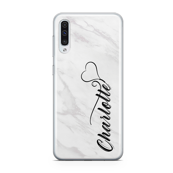 White Marble Monogram iPhone 12 Case