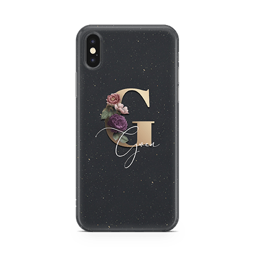 Floral Initial Eco iphone 12 case