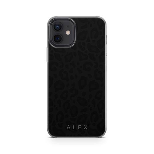 Noir Leopard iphone 12 case