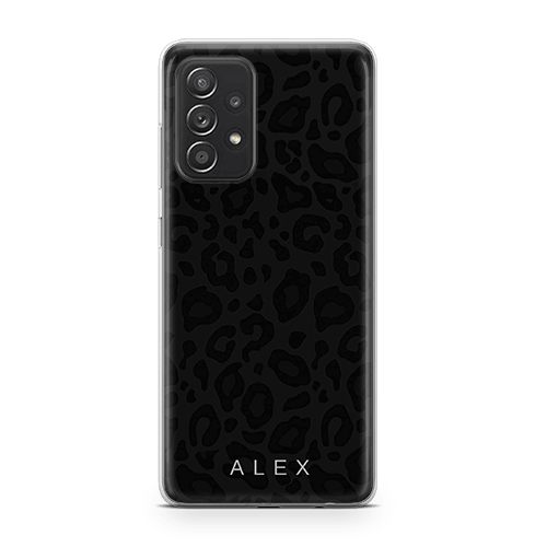 Noir Leopard Galaxy A52 Phone Case