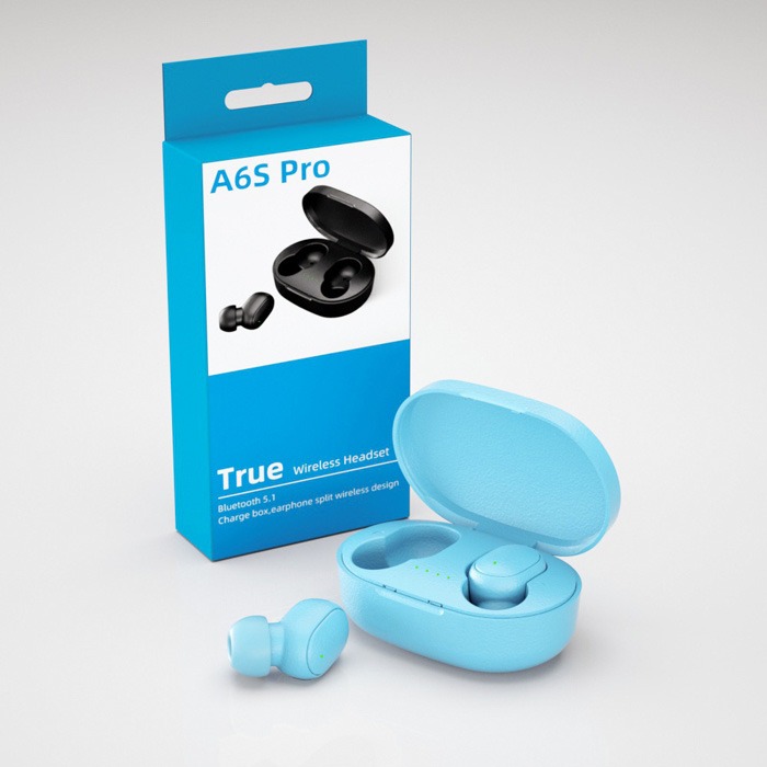 Airpods-A6-Blue-earbuds-packaging