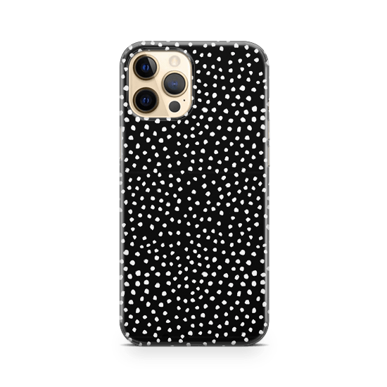 Black Polka iPhone 12 Pro Case