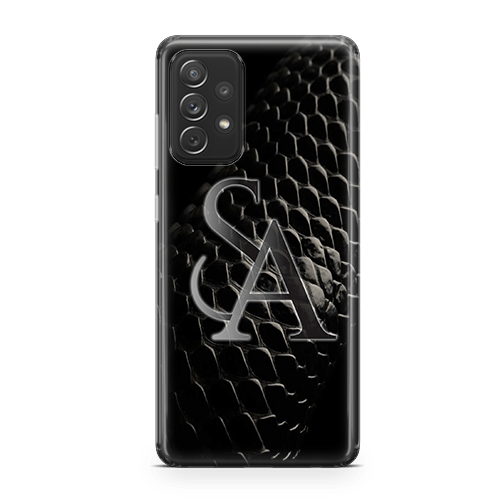 Black Snakeskin Galaxy A72 Case