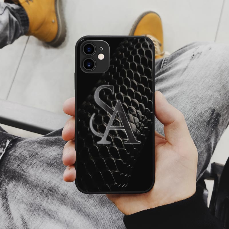Black-Snakeskin-Phone-Case