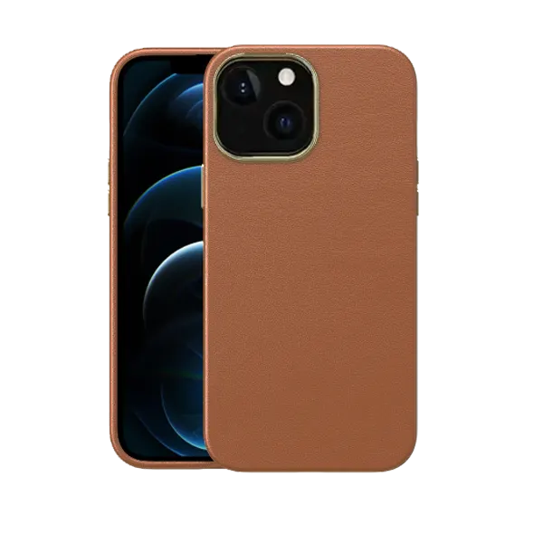 Brown leather case iphone 13 case
