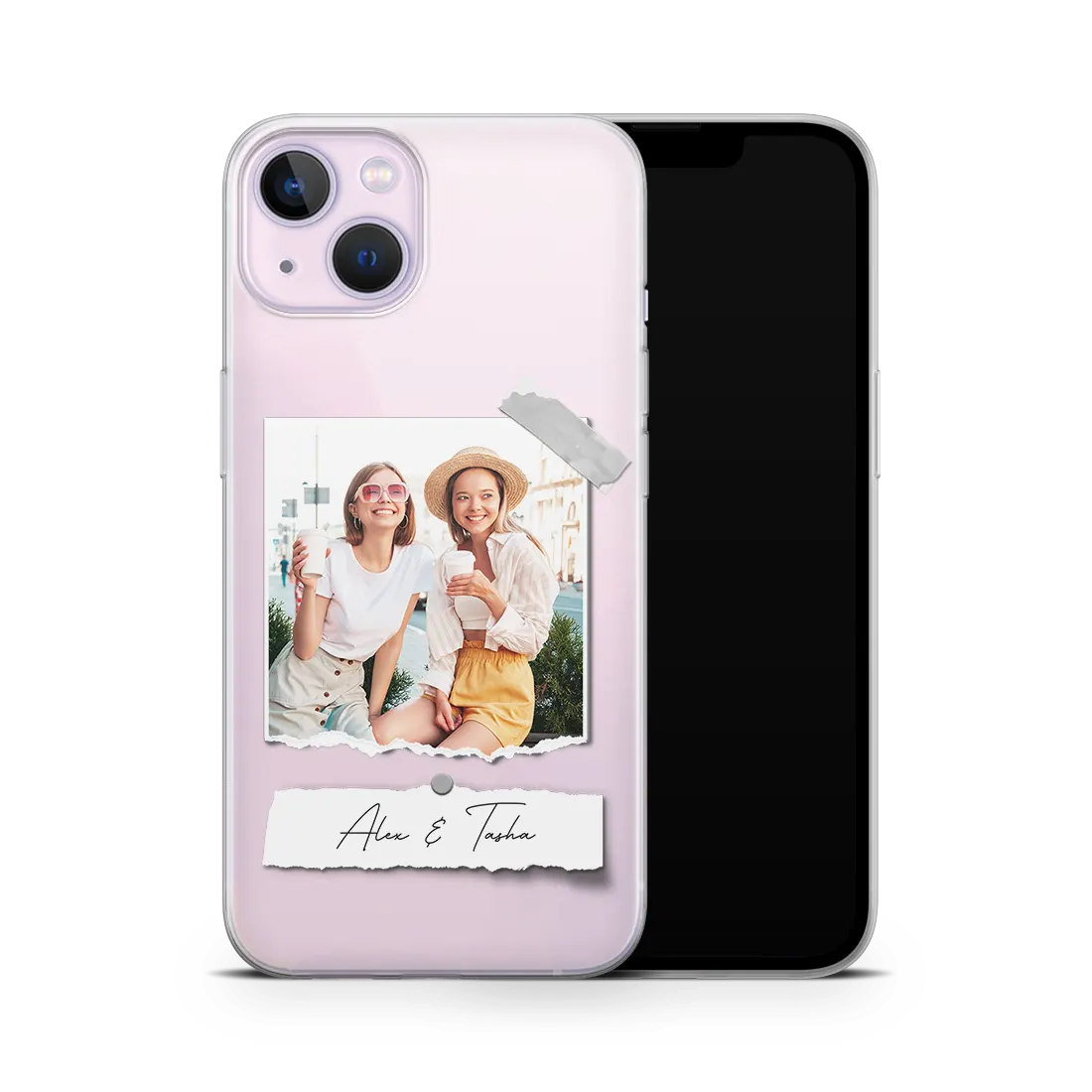 Custom Portrait iPhone 14 Case Purple