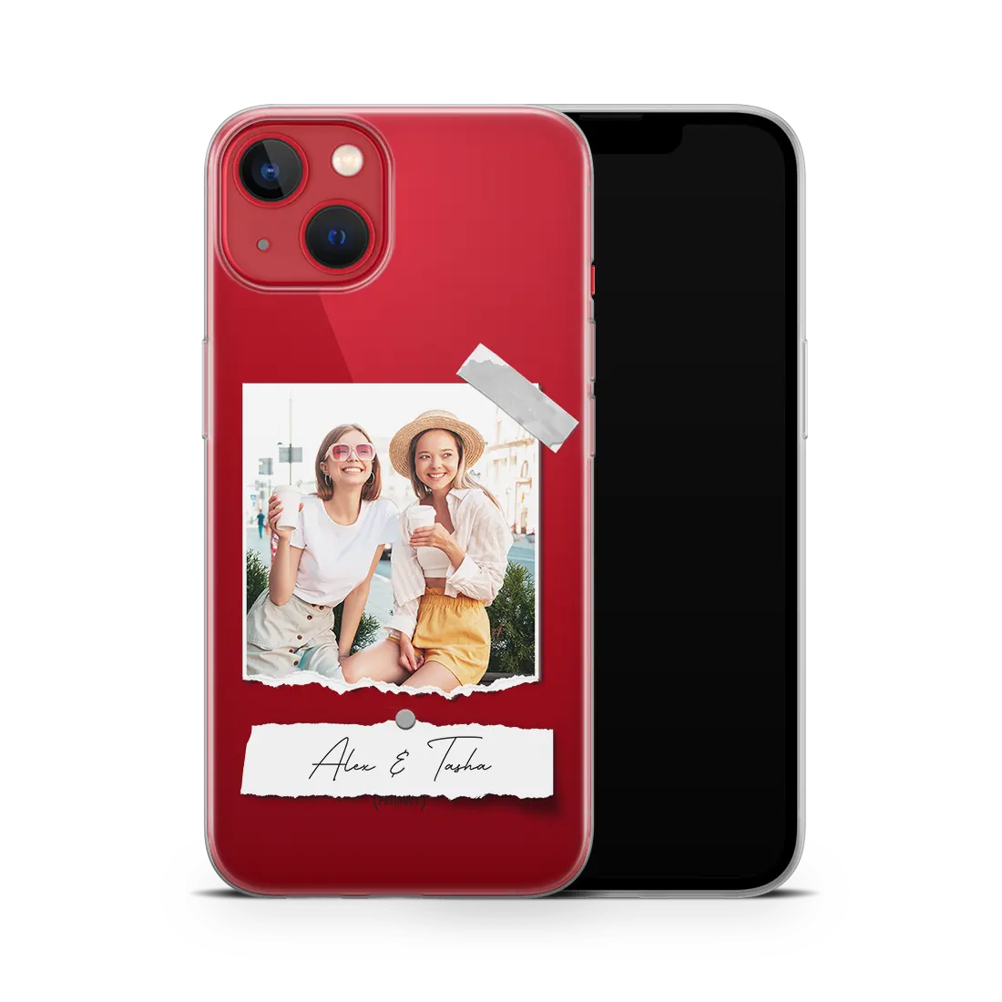 Custom Portrait iPhone 14 Case red