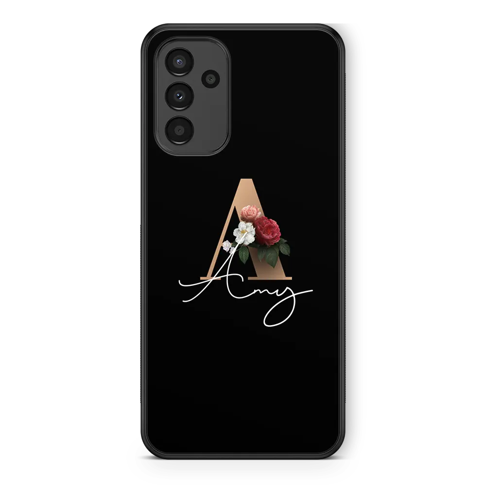Floral Initial Samsung A04s Cover