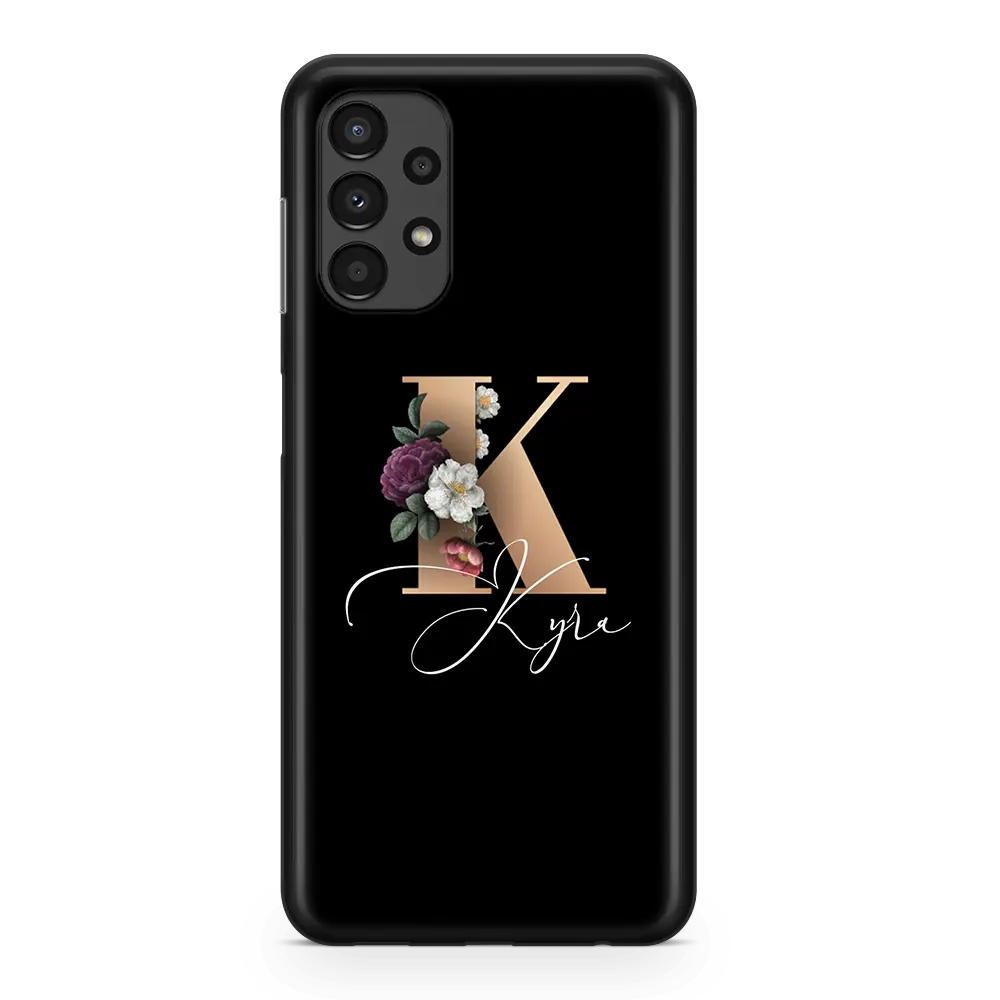 Floral Initial Samsung A13 Cover
