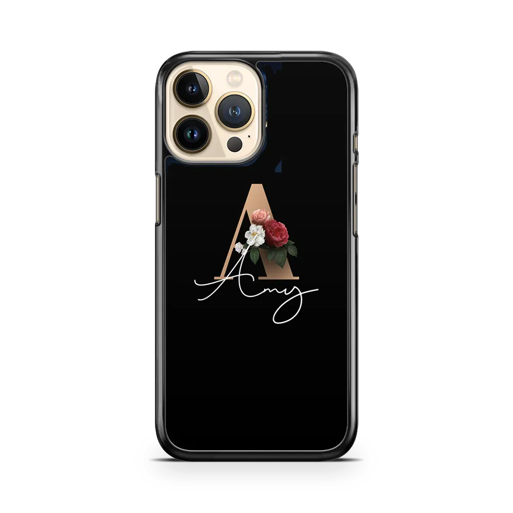 Floral Initial iphone 11 PRO case