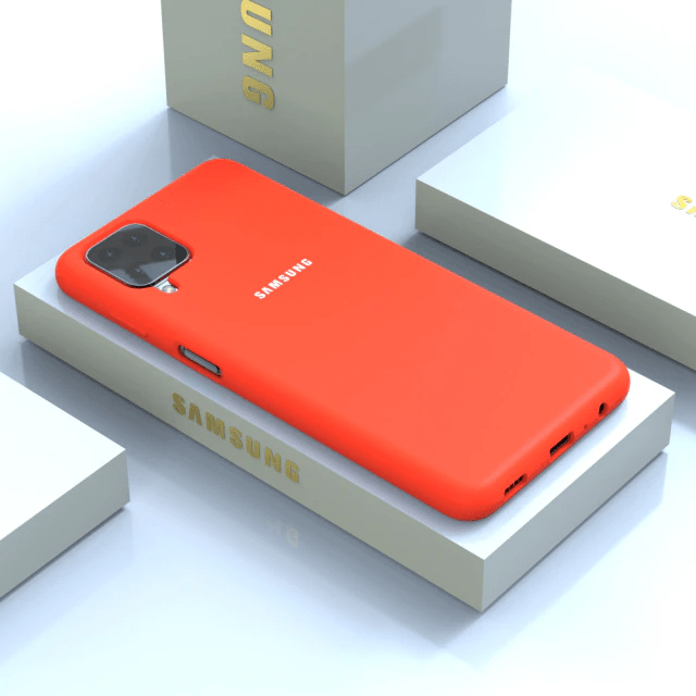 Galaxy A12 Neon Silicone Case Orange