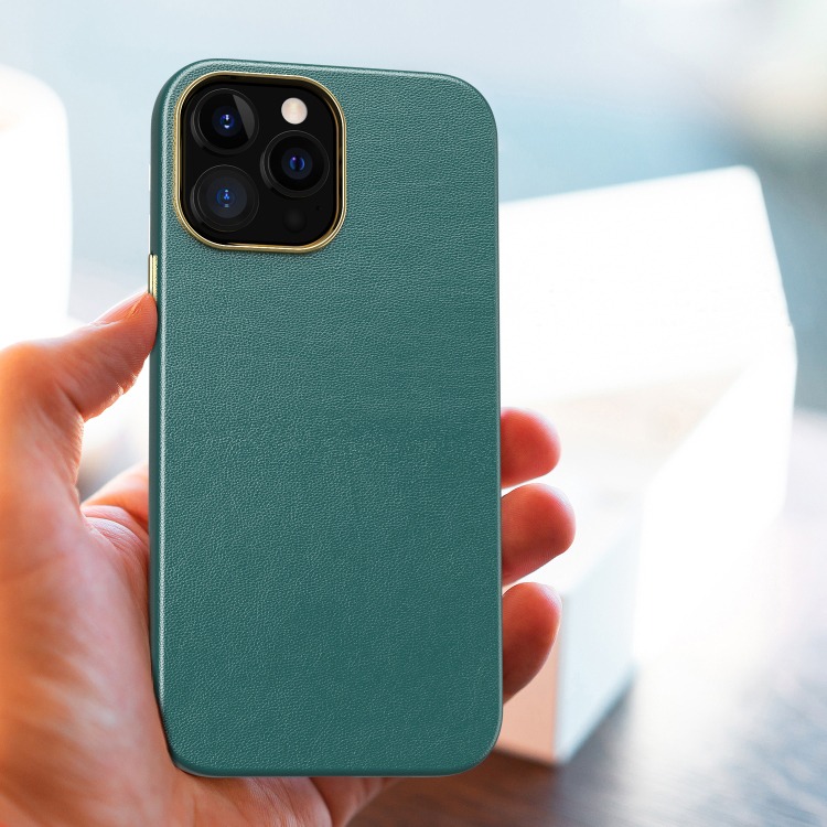 Green Electroplate leather case 3d view