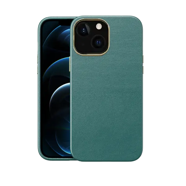 Green Electroplate leather case