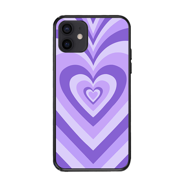 Heart Swirl iPhone 11 Case Purple