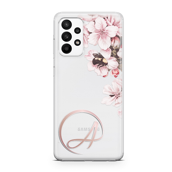 Orchid initials Galaxy A23 case white
