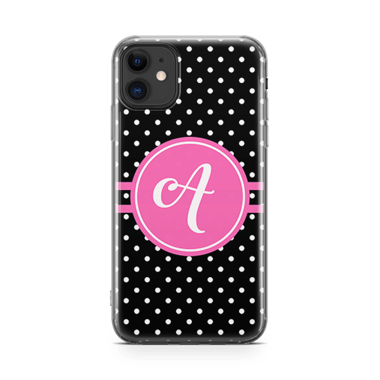 Polka Pink iphone 11 case