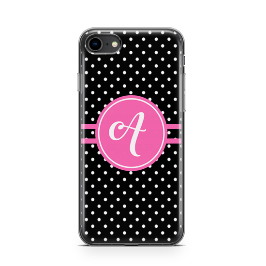 Polka Pink iphone se 2020 case