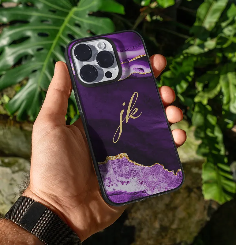 Purple Agate Phone Case 3d view