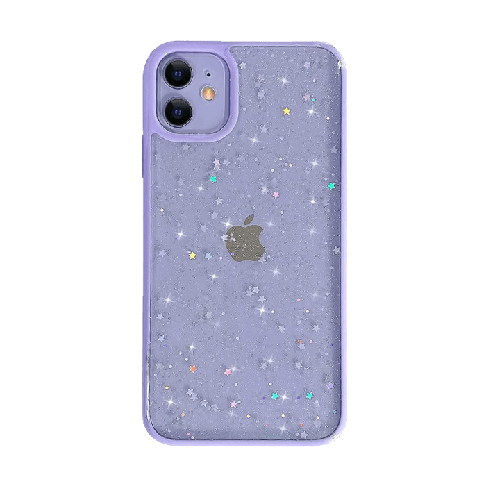Purple glitter bumper iphone 11 case