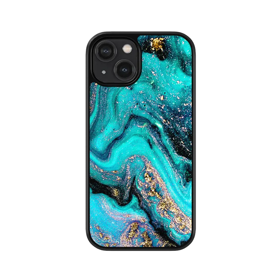 Turquoise Galaxy iPhone 15 cover