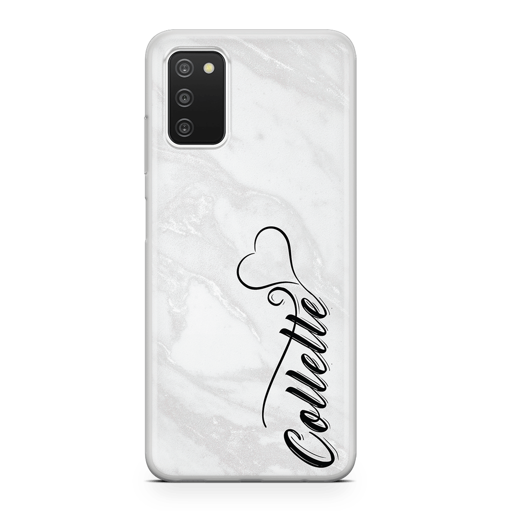 White Marble A03s Case
