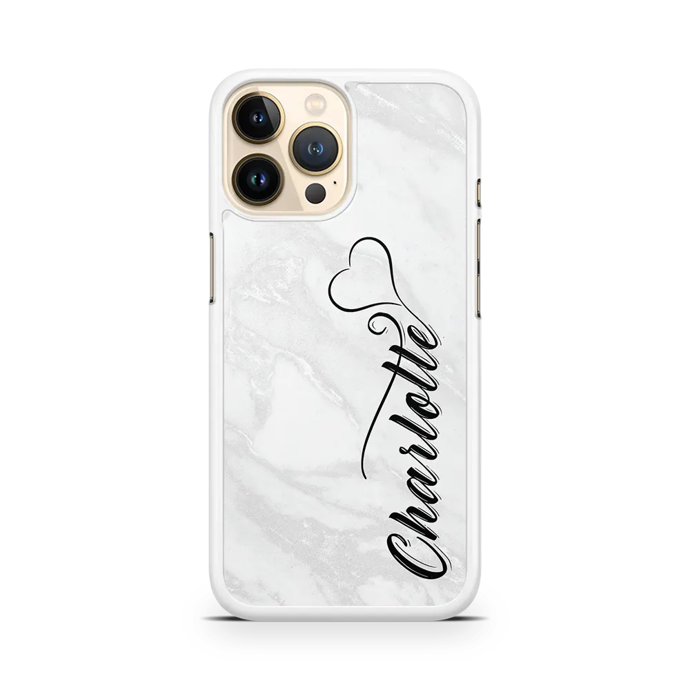 White Marble Monogram iphone 12 pro max case