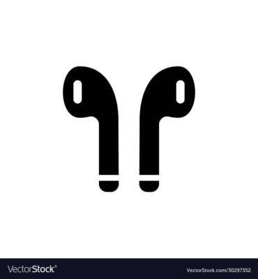 Airpods icon. Wireless earphones symbol