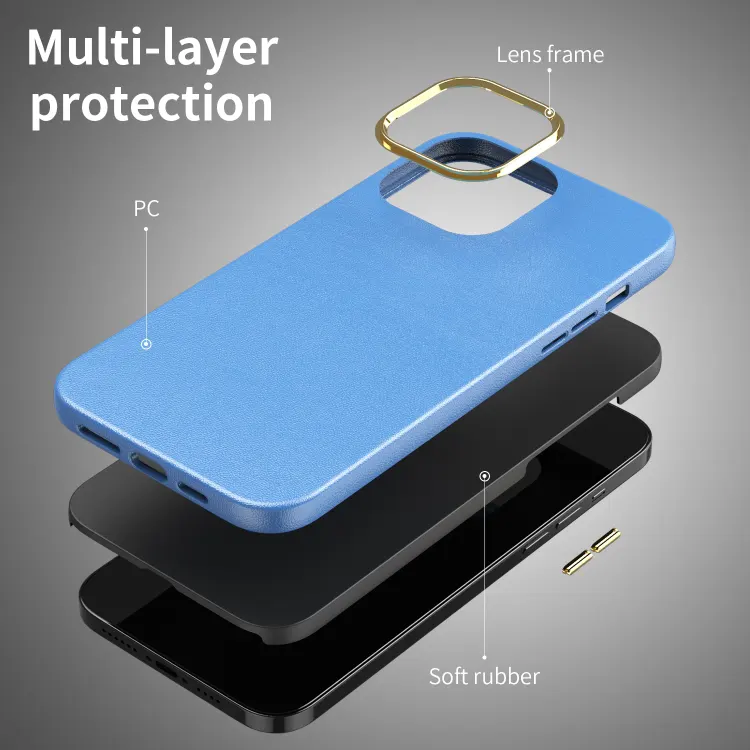blue electroplate leather case specs