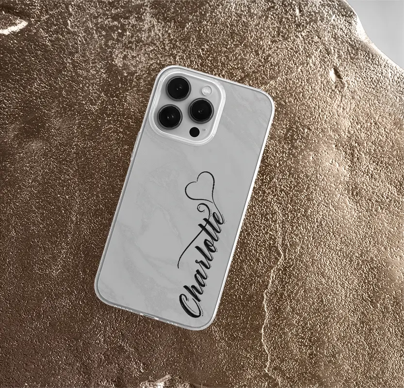 custom white marble phone case