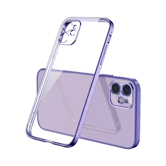 electroplate frame iphone 11 case purple