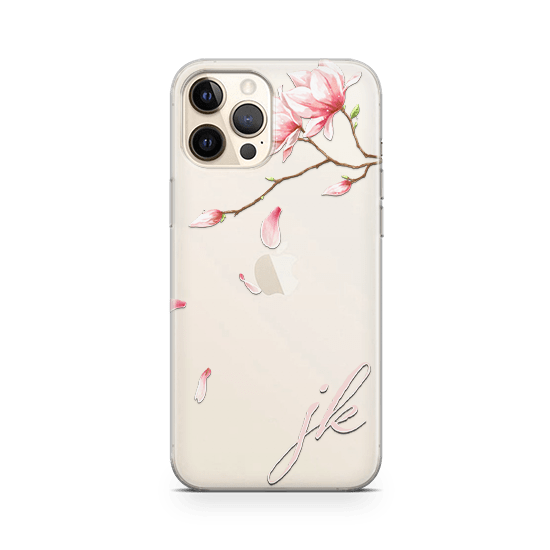 falling blossoms iPhone 13 Pro Max case gold