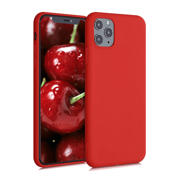 iphone 11 pro max silicone case red