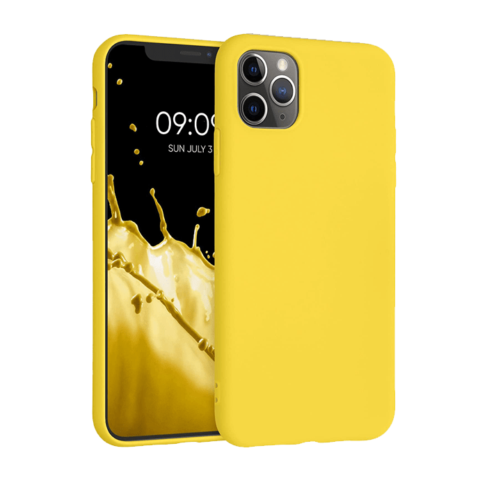 iphone 11 pro max silicone case yellow