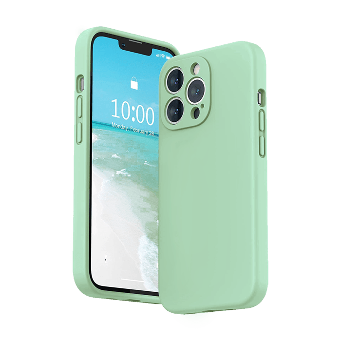 liquid-silicone-iPhone-13-Pro-case-matcha green