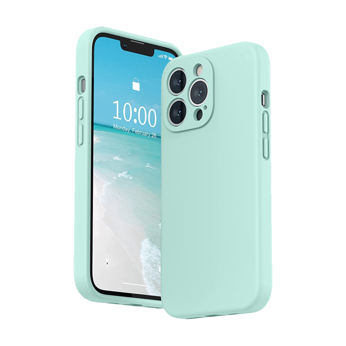 liquid silicone iPhone 13 Pro case mint