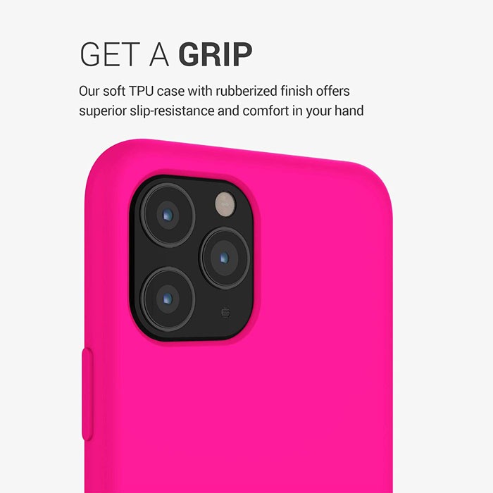 neon-pink-iphone-11-pro-silicone-phone-cover-features