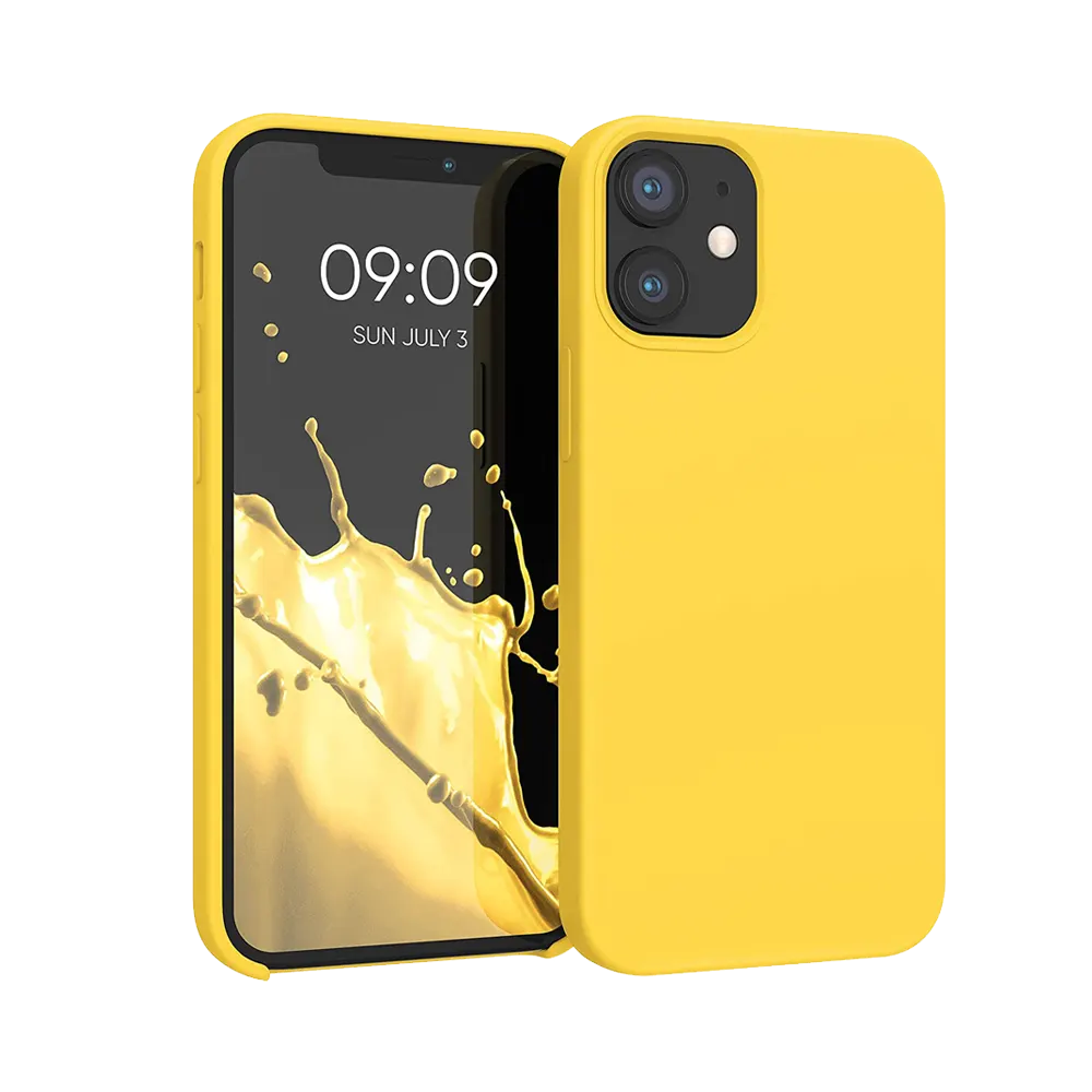 yellow silicone iphone 12 case